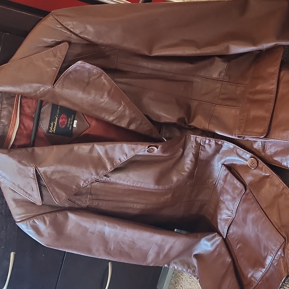 Vintage Leather Brown  Jacket